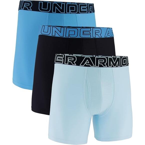 New Under Armour Mens XS 3-Pack Performance Tech Boxerjock Briefs w 6" Inseam - Picture 1 of 3